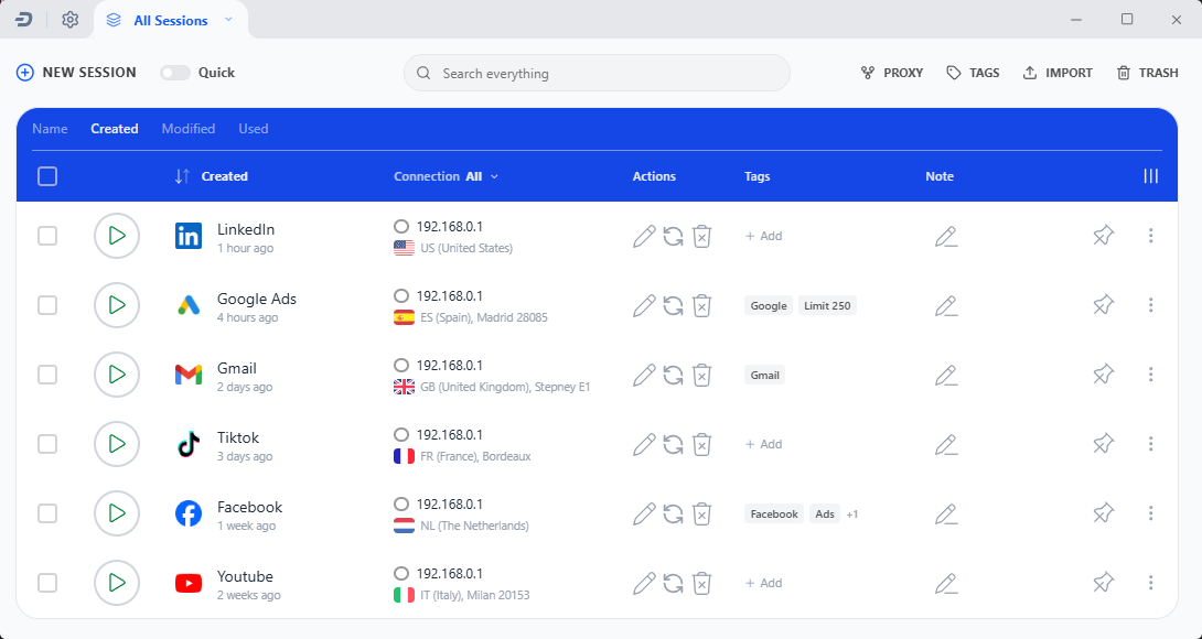 Unlimited Profile Management